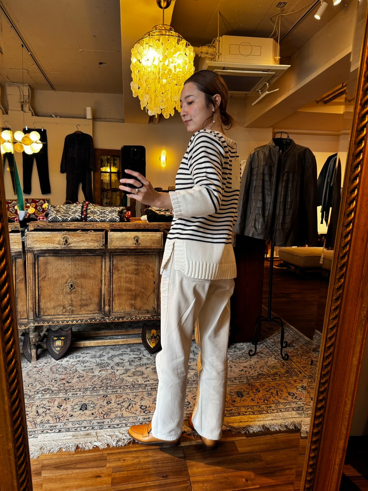 Jantzen USA Striped Cotton Knit Sweater
