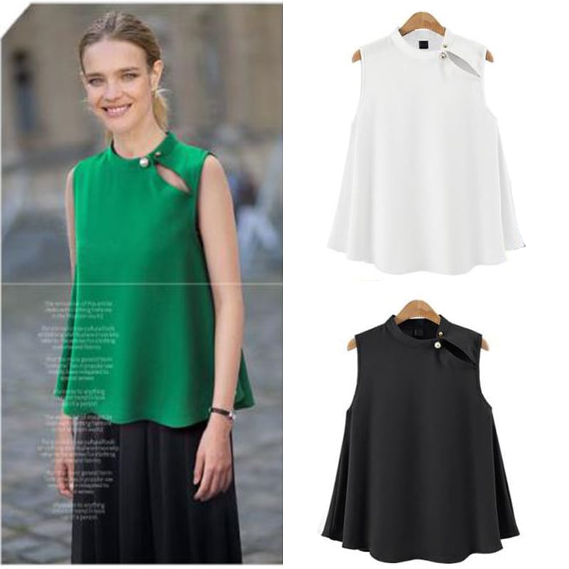 裾フレア クルーネック タンクトップカットソー