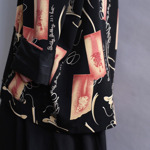 panel flower art pattern l/s big easy tailored jacket