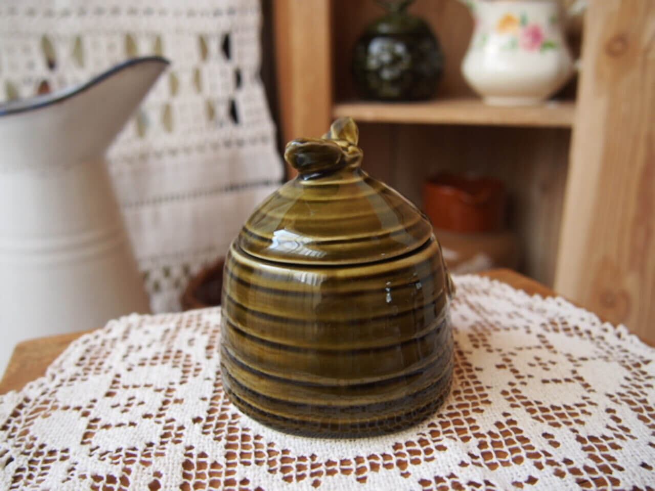 美品 ハニーポット Pot a Miel ドイツ アンティーク イギリスアンティーク ハニーポット | Bonny Bee