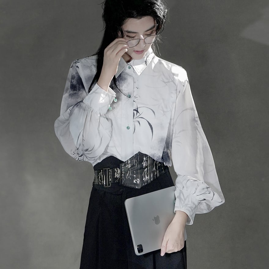 中華ゴシック パンツ ハイウエスト ワイドパンツ ユニセックス 中華系ファッション 地雷系ファッション 夏服