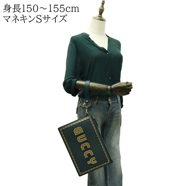 New GUCCI グッチ ハンドバッグ GUCCYロゴプリント クラッチバッグ