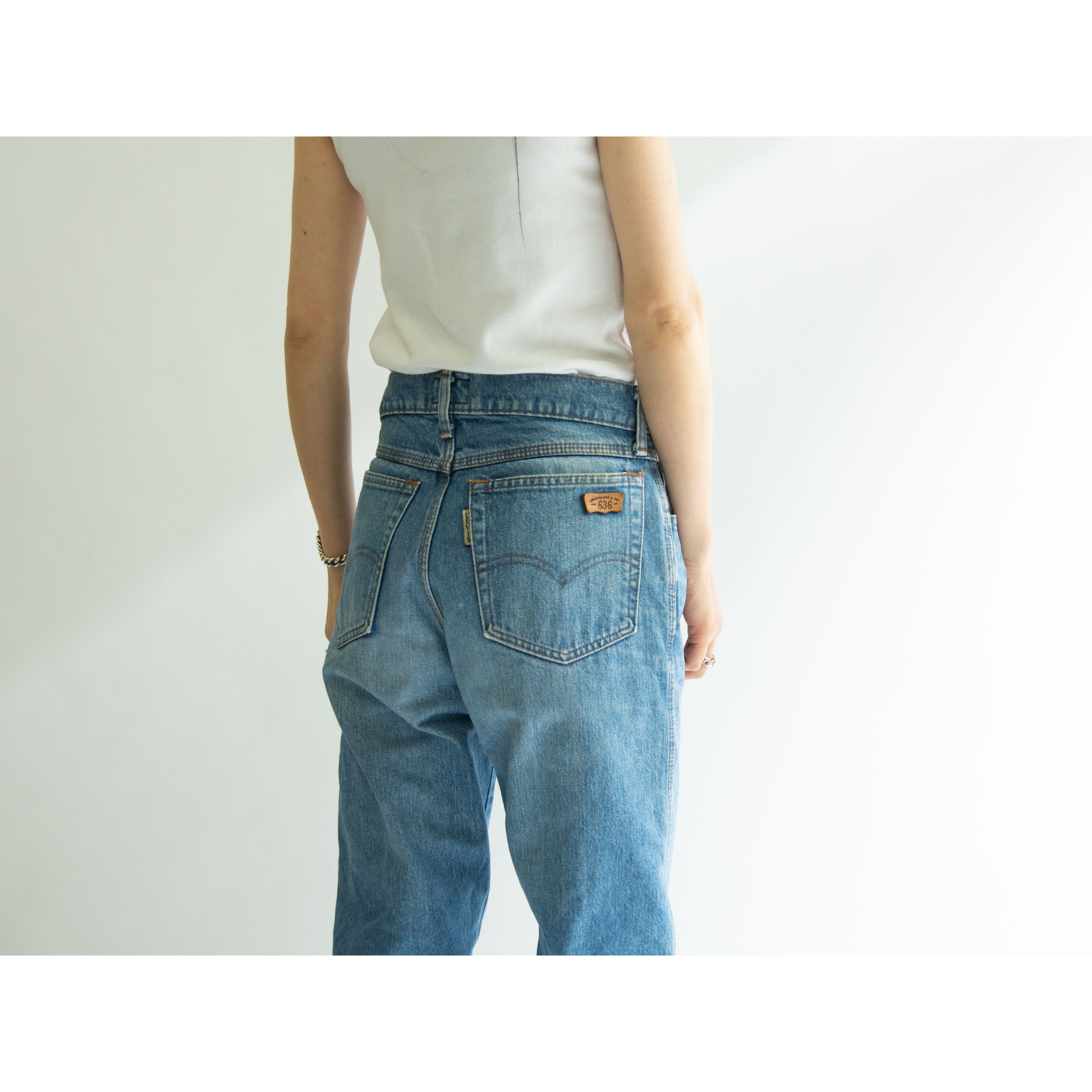 LEVI'S SILVER TAB 636】Made in Japan 80's Tapered Denim Pants W28