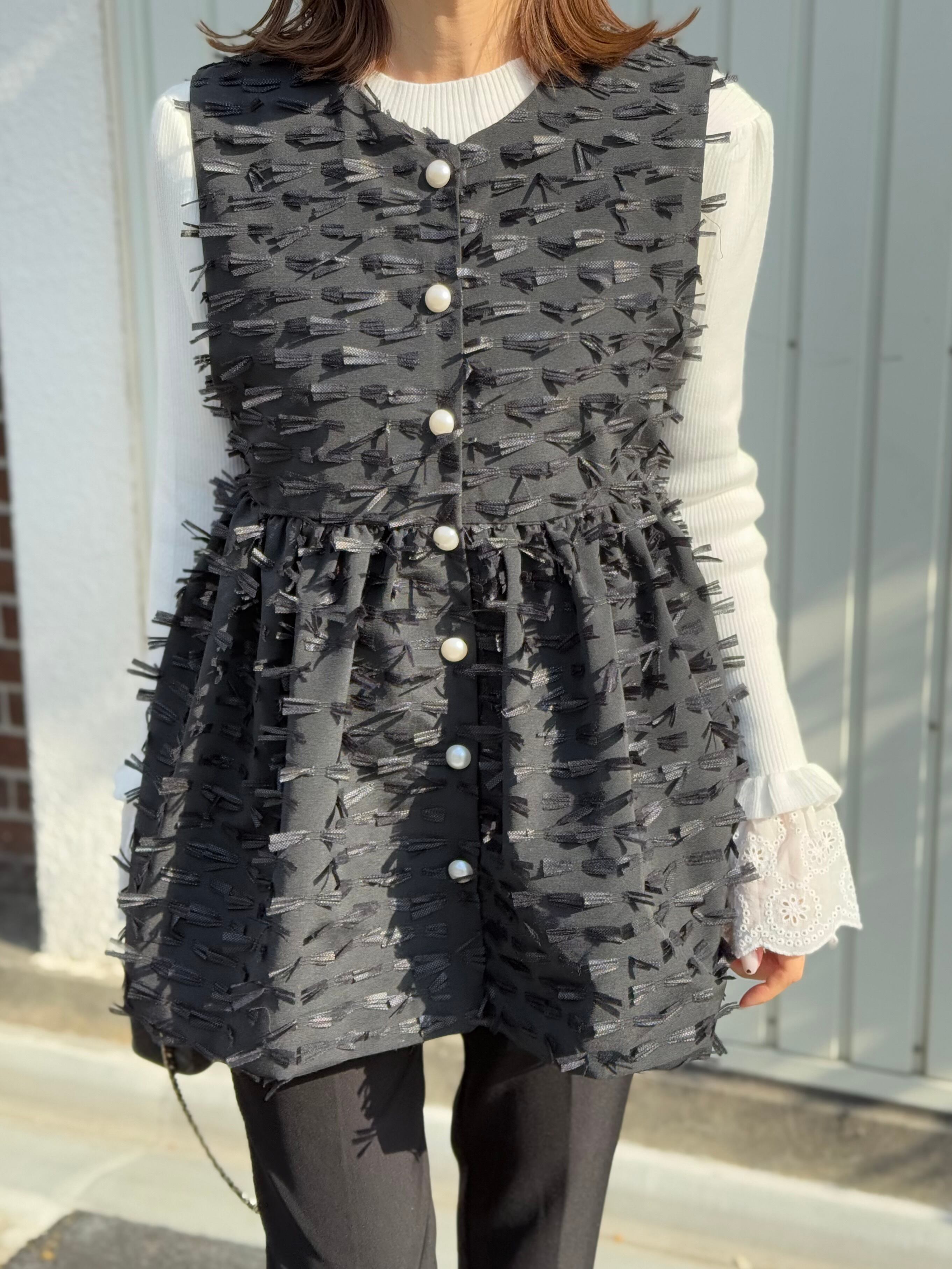 パールボタンリボンベスト