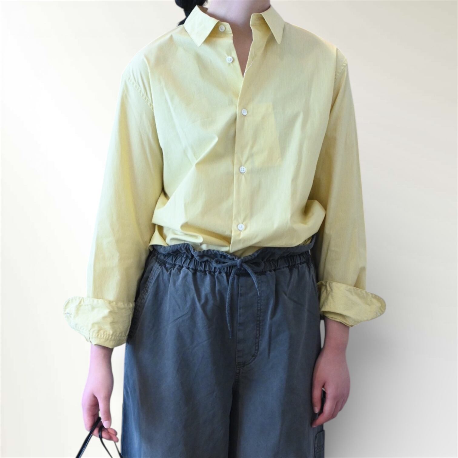 MY___ basic regular collar stripe shirt