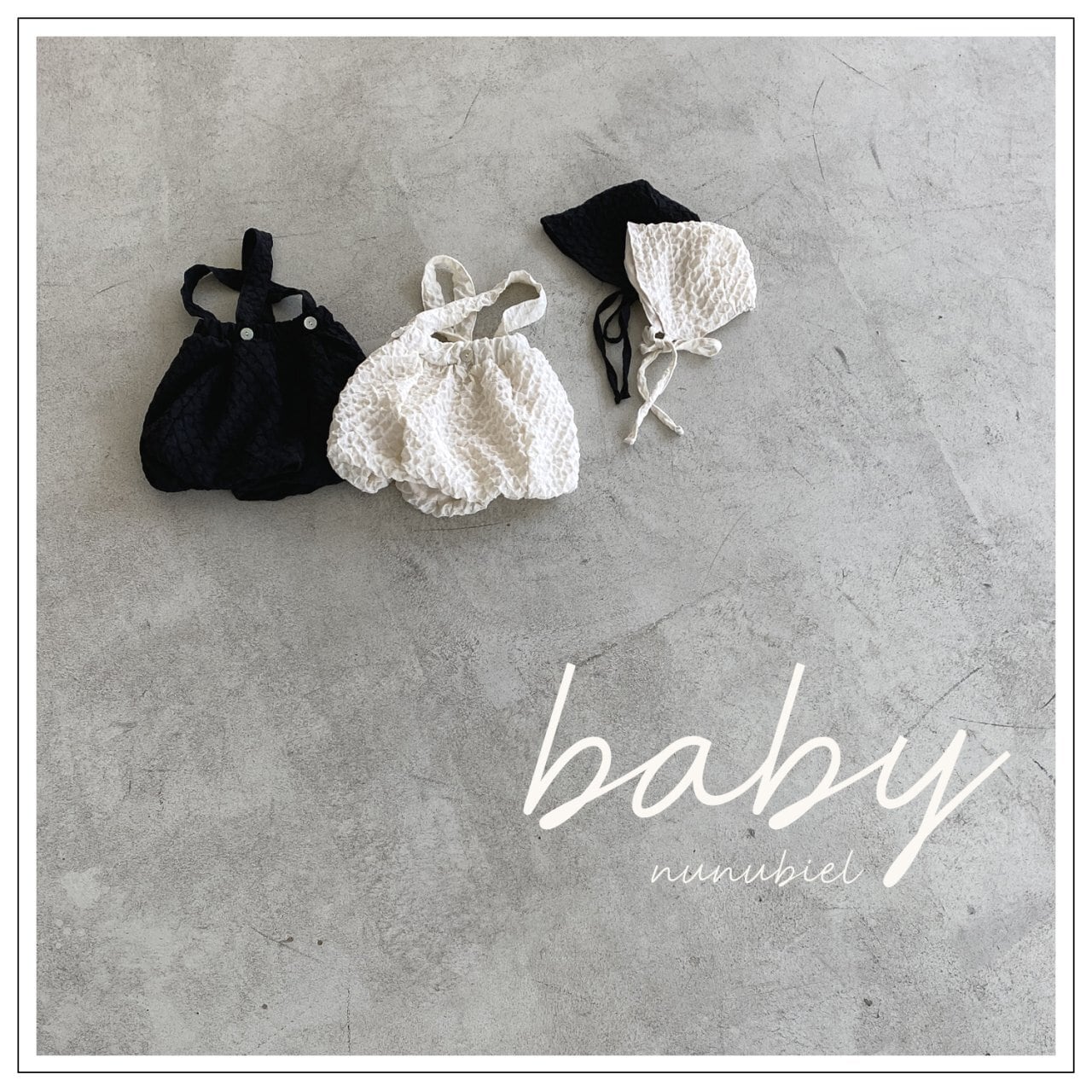 【即納】balloon romper & bonnet /nunubiel