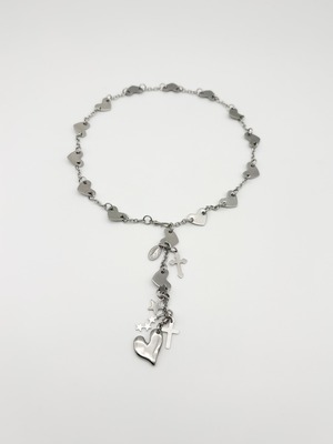 HEART CHAIN ROSARY Y-NECKLACE