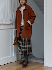Bourgeon Vintage Check Tucked Skirt F0821