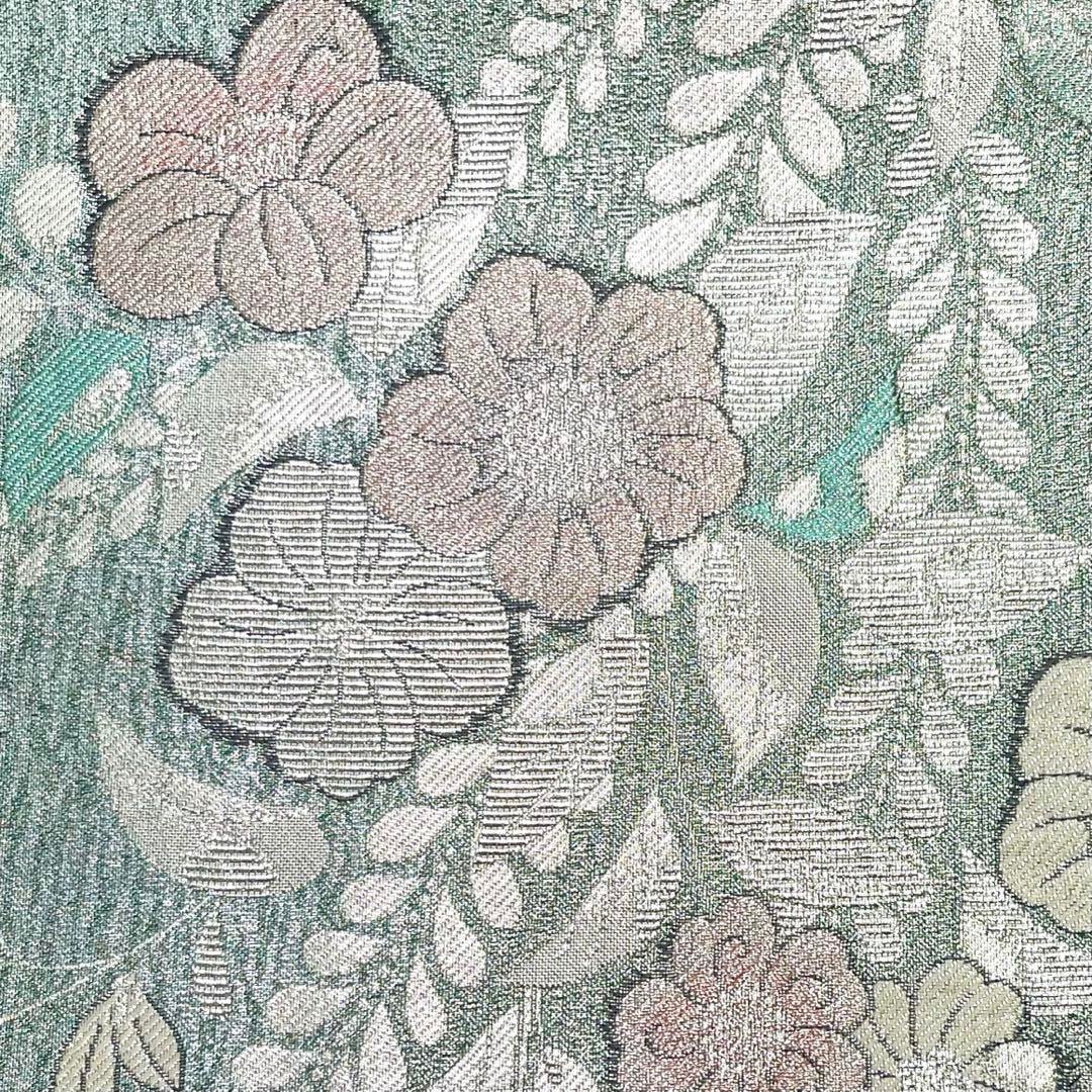 袋帯 美しい辻が花 金銀糸 秘色 O-3867 | リユース着物わびさび 