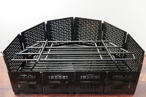 ロダン焚火台対応　炭床“エールMGT” ／ ミカヅキロストル＆スタンド“Cour ＆ aid MGT”　窒化黒染（タフトライド）バージョンセット