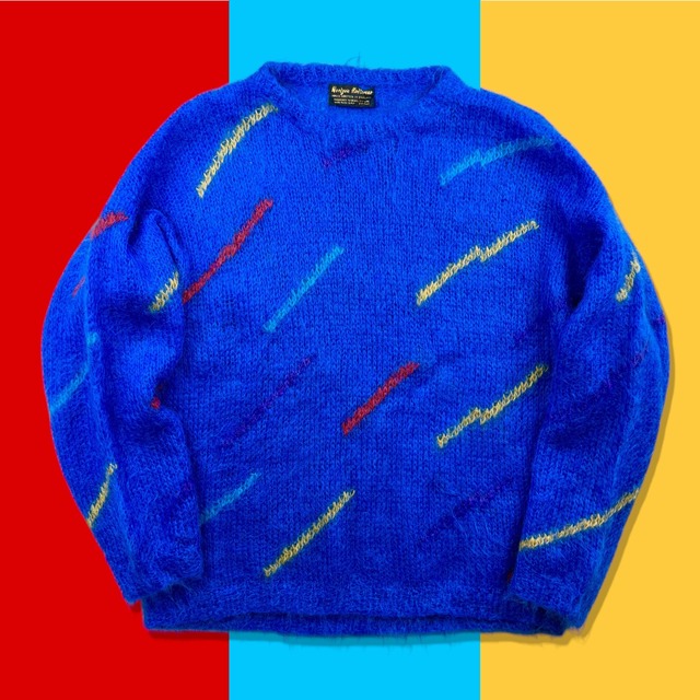 80s Horizon Knitwear Abstract Mohair Knit Sweater