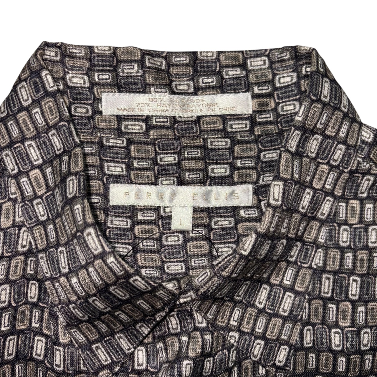 vintage 1990’s PERRY ELLIS silk × rayon shirt