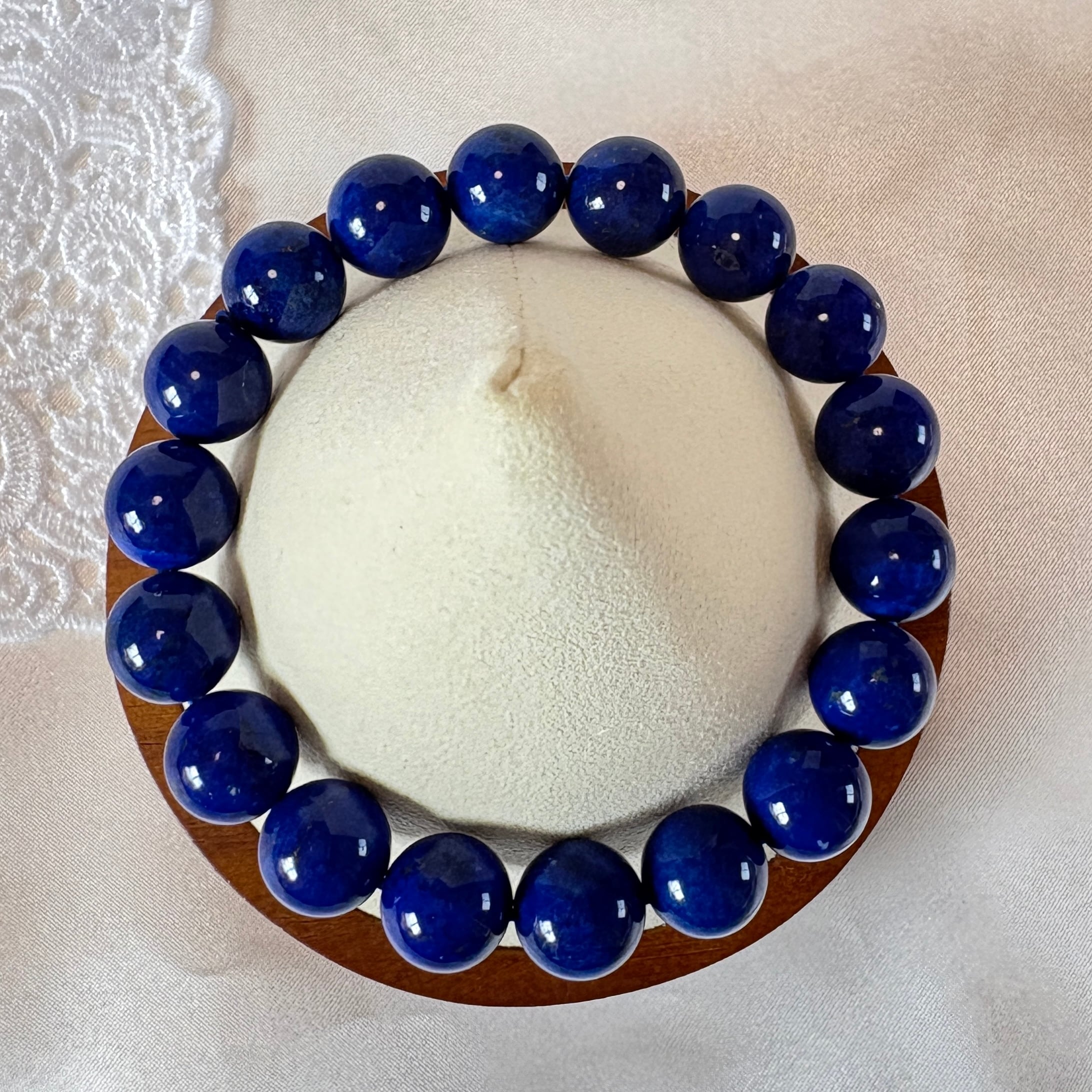 最高品質品 ラピスラズリ アフガニスタン産 11㎜珠 内周16.5㎝(一点もの)天然 本物 無着色 無加工 無処理
