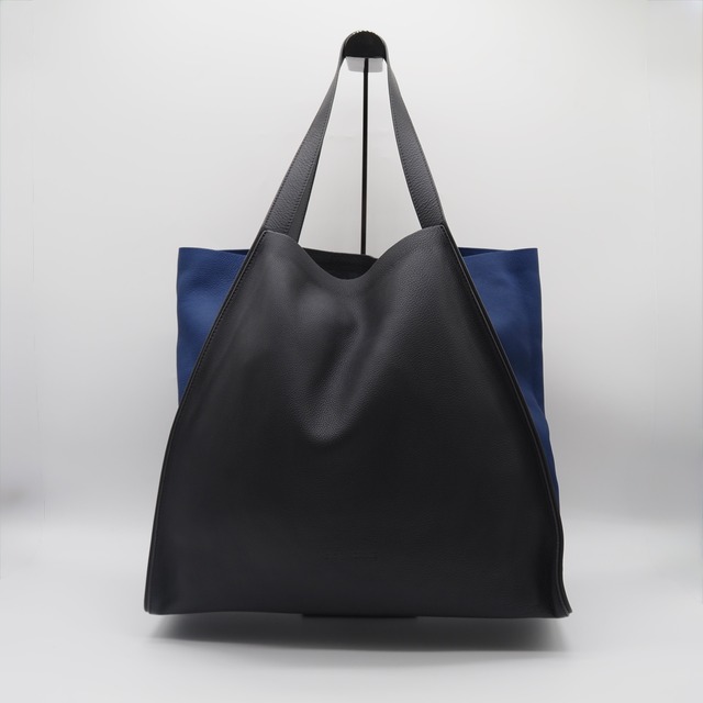 DIOR homme ツートン バイカラー トートバッグ レザー ダークグレー ブルー ディオールオム 付属品付き