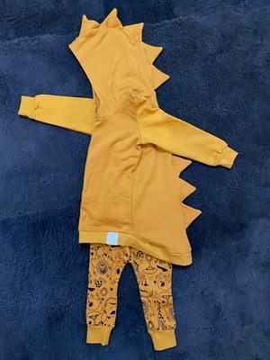 dino hoodies (mustard) ダイナソーパーカー(マスタード)