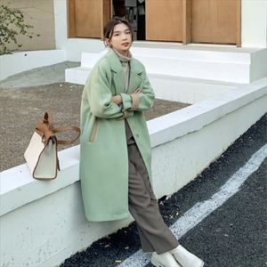 【送料無料】 ロングコート 厚手生地 暖かコーデ 無地 フェミニン 大人可愛い きれいめ エレガント系 こなれ感 シンプルデザイン 冬 30代 40代 レディースファッション 可愛い 大きめ ゆったり ラージサイズ プラスサイズ お出かけ 女子会 デイリーユース お茶会 お呼ばれ