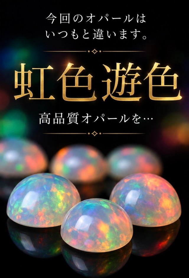 【25個限定】虹色遊色の高品質オパール3石 Special ✨[DK-1775］