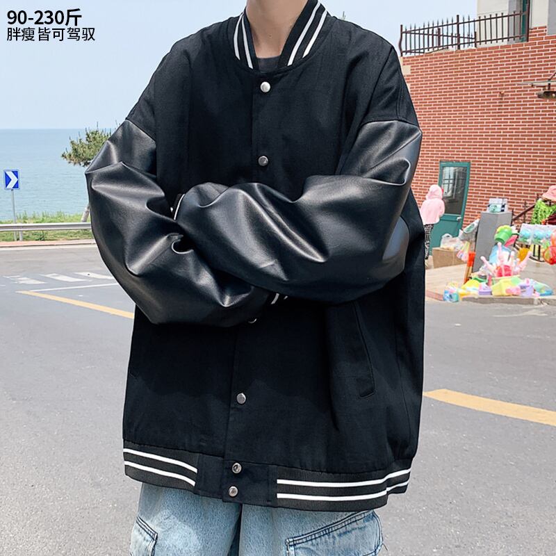 ジャケット スタイルオータムカジュアルルーズ 大きめサイズ 秋物 ヒップホッププラスサイズ80064602398