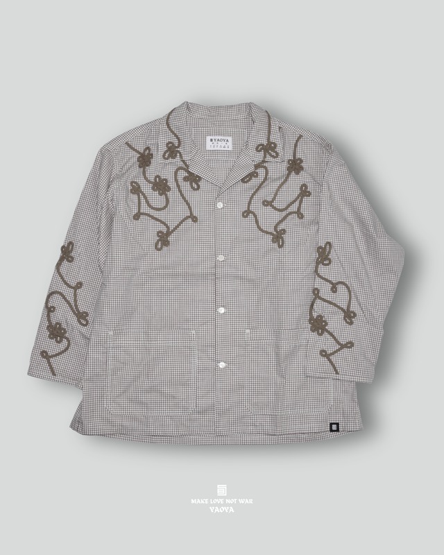 17 GINGHAM CHECK X BROWN FLORAL COVERALLS