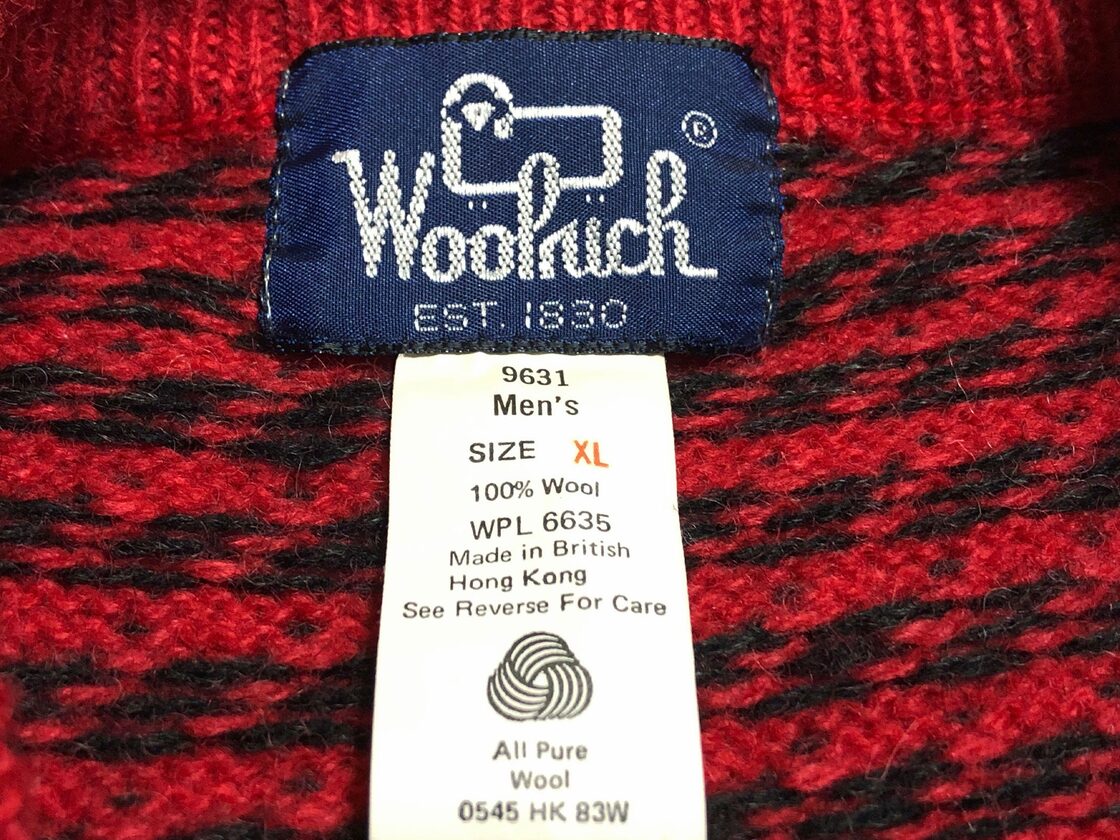 70-80s ウールリッチ WOOLRICH バーズアイ ニット 赤【XL】 | PAY ID