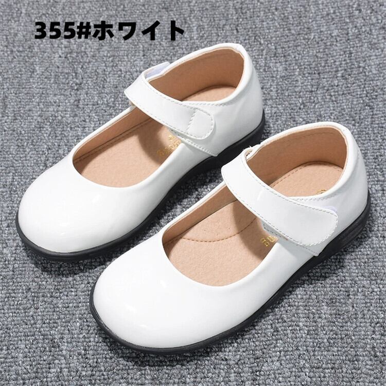 フォーマルシューズ 女の子 子供靴 3色 17-25.8㎝ 発表会 PUレザー