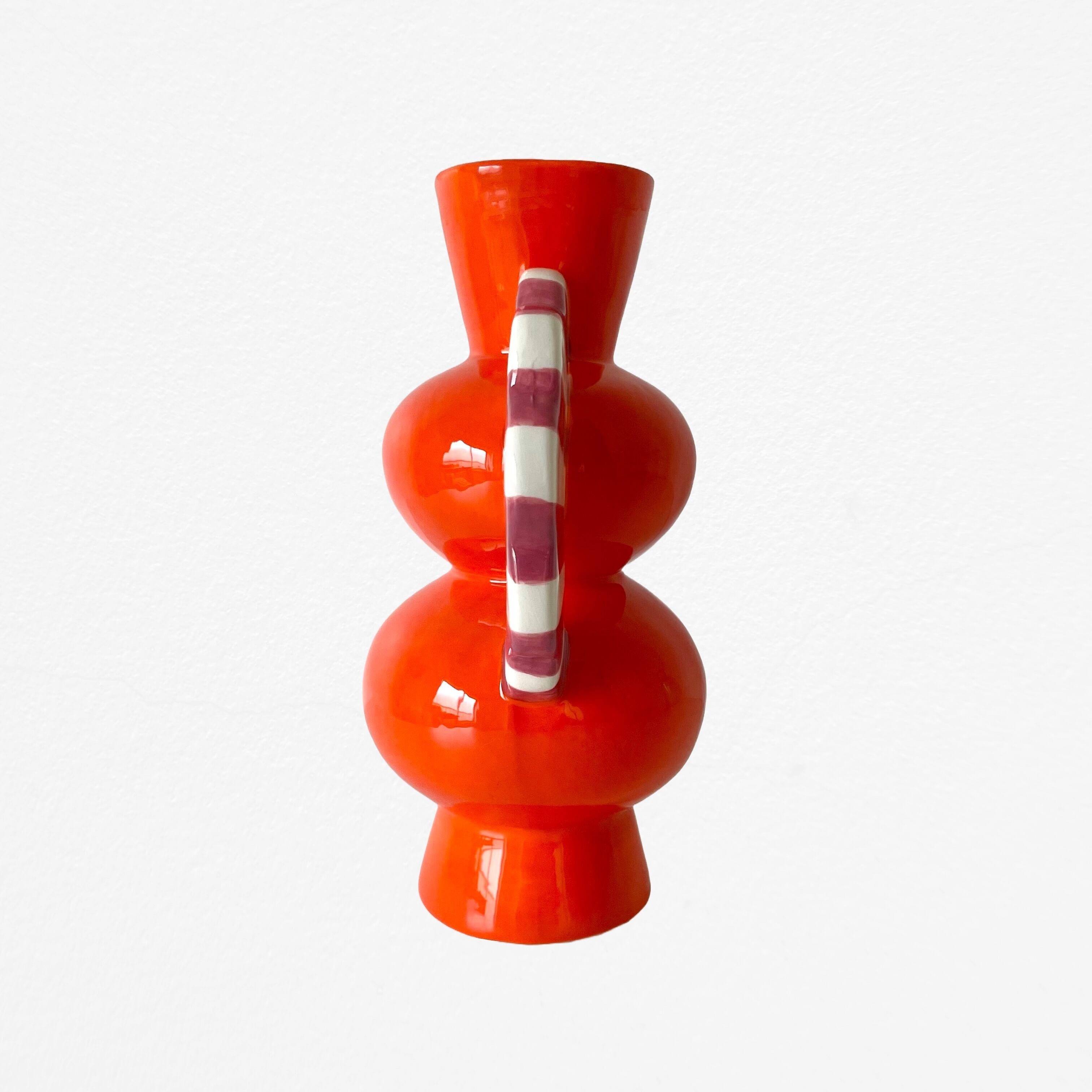 Pop Ceramic Stripe-Winged Vase オランダ 陶器 花瓶 フラワーベース