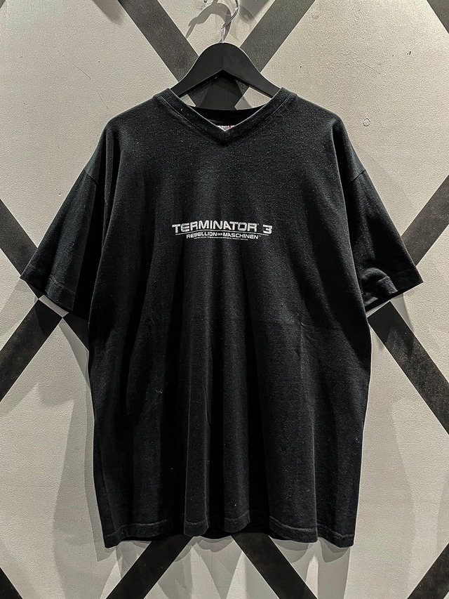 【X VINTAGE】"00's" "TERMINATOR 3" V Neck T-Shirt