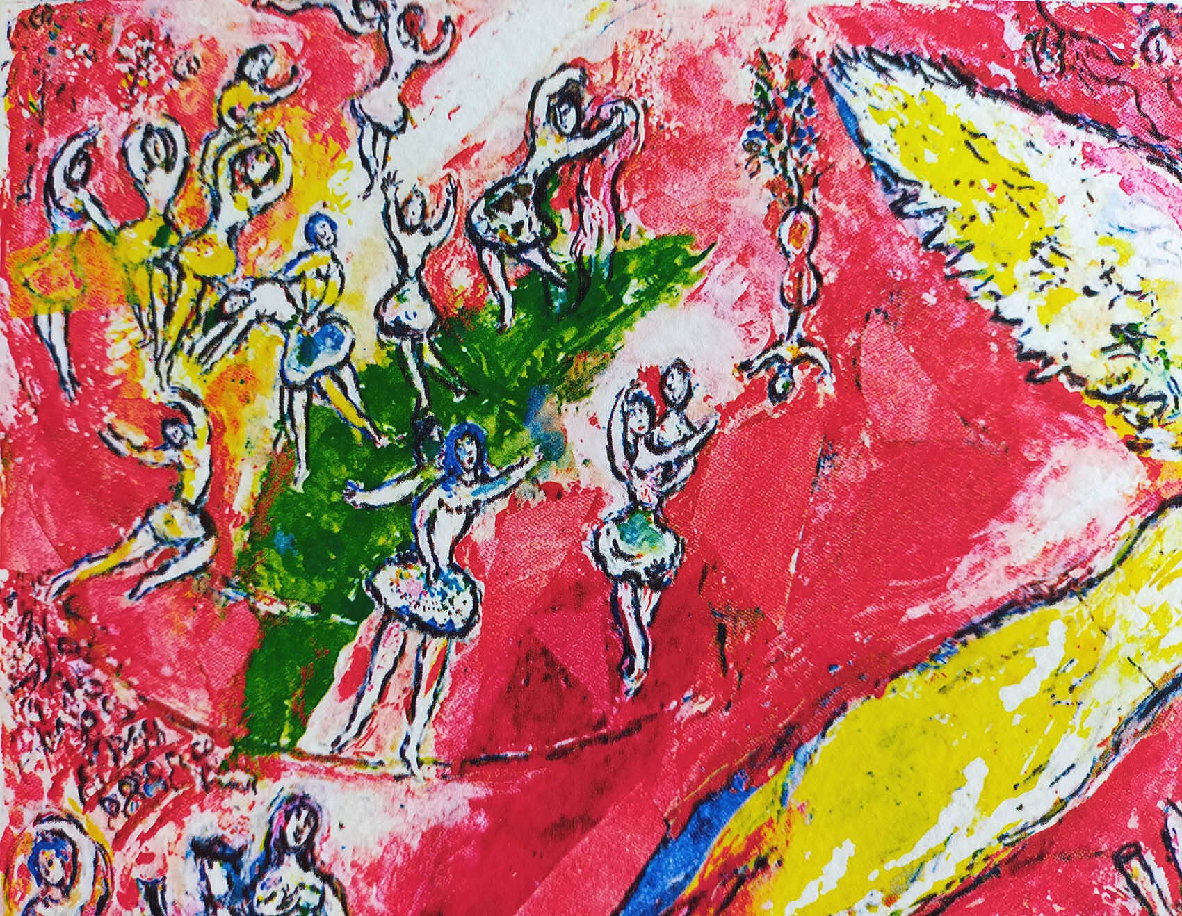 マルク シャガール絵画「音楽の勝利」額縁4色選択可能 作品証明書 展示