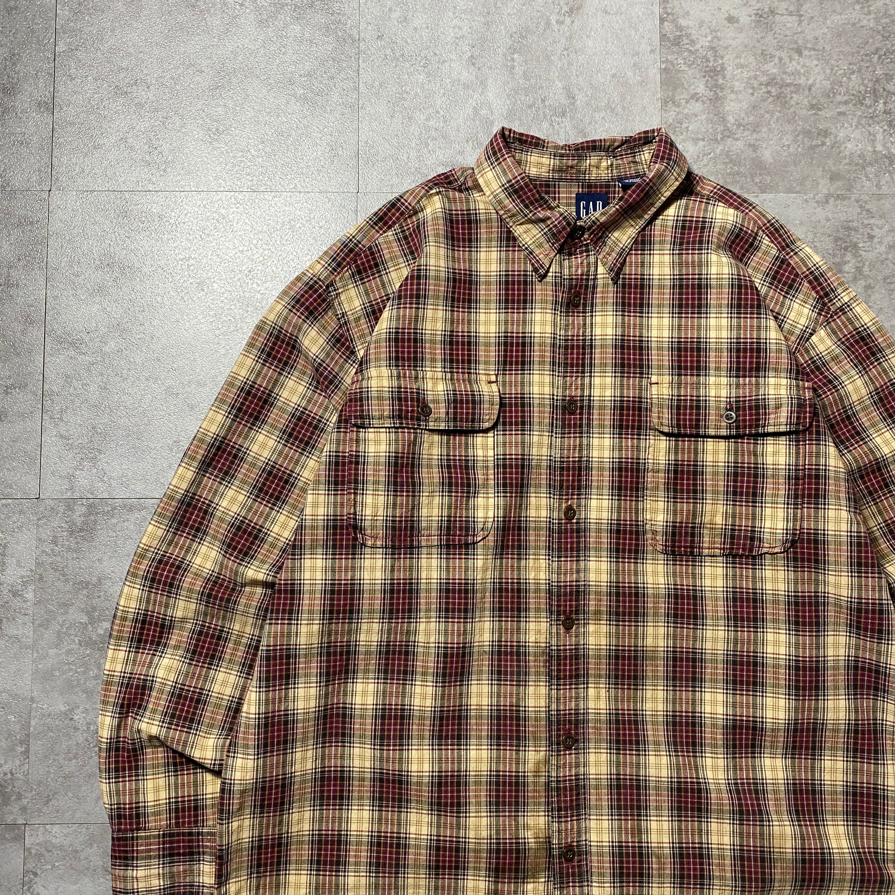 Size:XL】00's Old Gap オールドギャップ ダブルポケット チェック