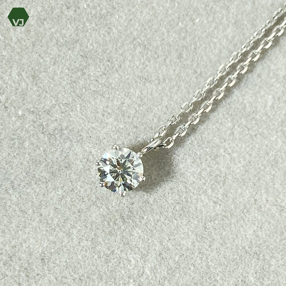 16-10】SI-1 一粒ダイヤモンド ネックレス D0.3ct【中古 