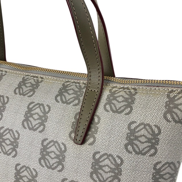 LOEWE ロエベ アナグラム トートバッグ グレー PVC レザー vintage ヴィンテージ オールド n4c8vp