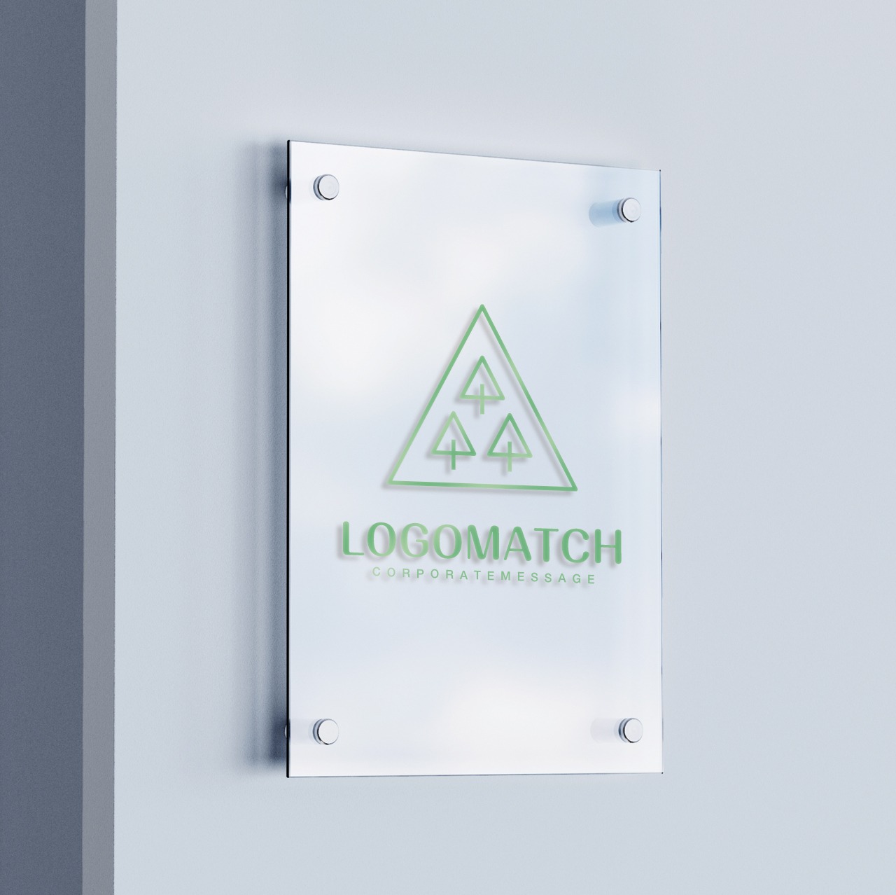 自然を守り育てる森のロゴ