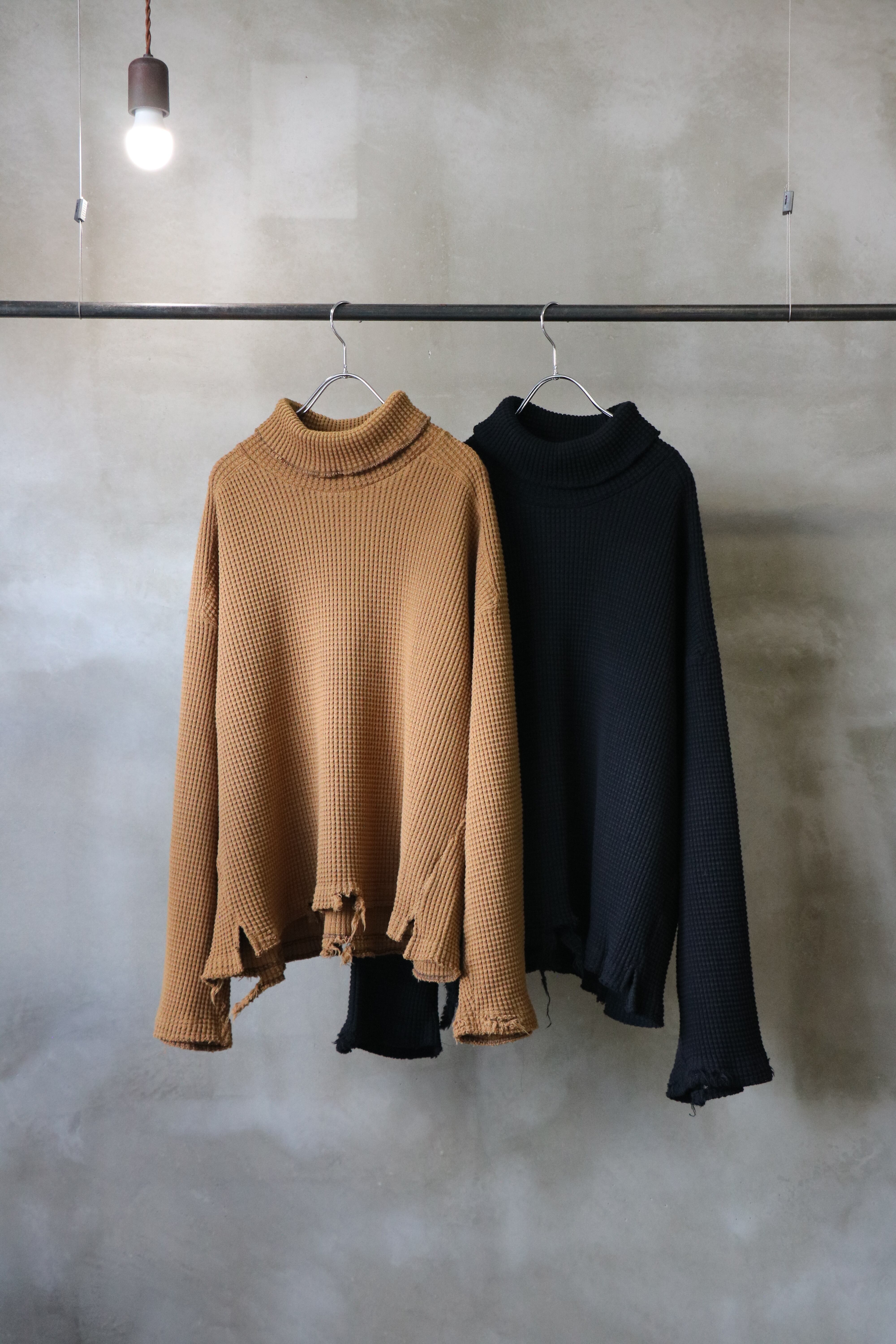 Restock】Ancellm / HEAVYWAFFLE DAMAGE LS T-SHIRT / ANC-CT73 