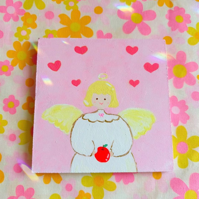 【天使と繋がるアート】恋するりんご天使