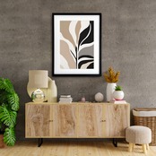 Botanical Abstraction｜モノトーンで魅せる抽象植物アートポスター｜静けさと洗練が調和する北欧モダンスタイルの上質インテリアにA3ポスター