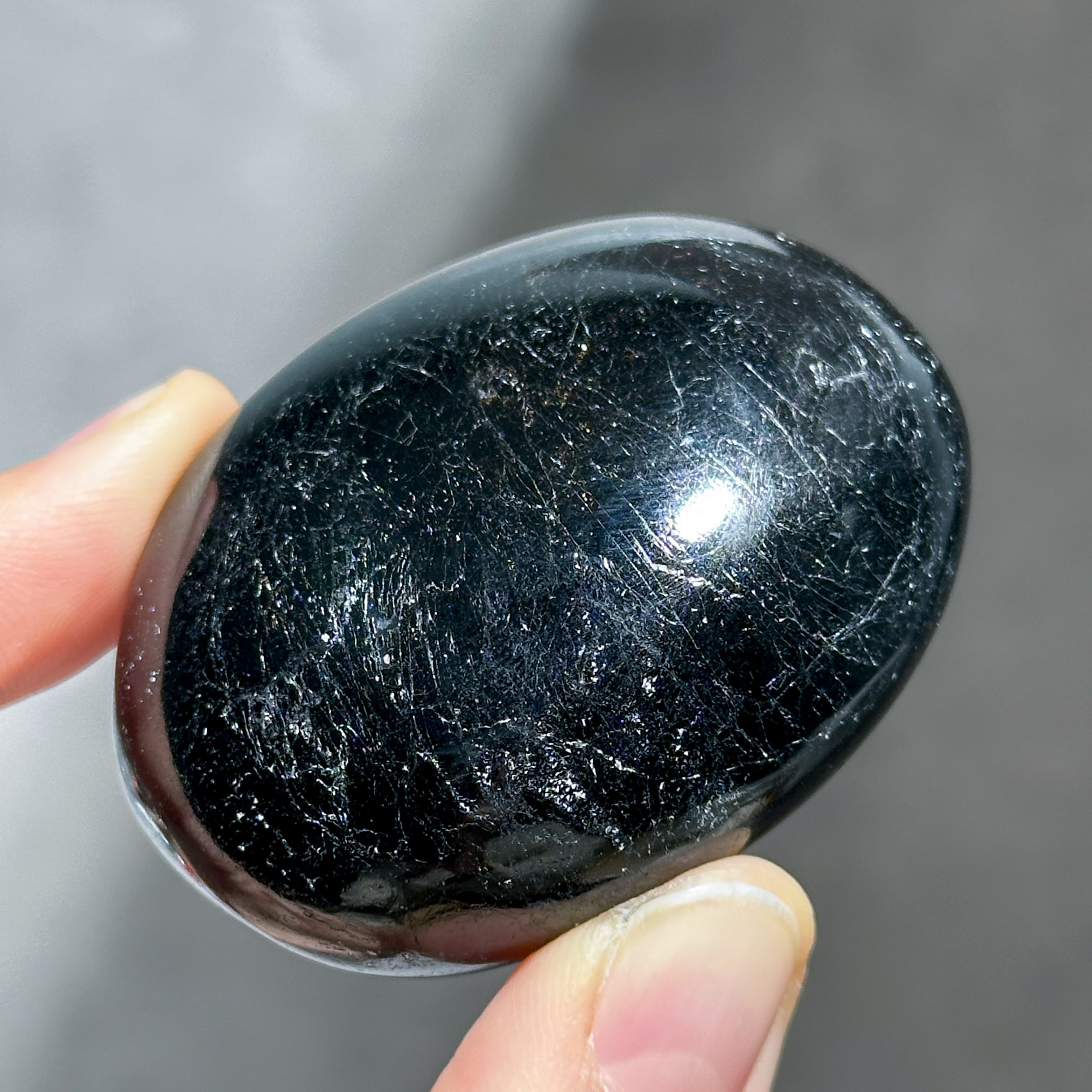 ブラックトルマリン パームストーン23◇ Black Tourmaline palm stone