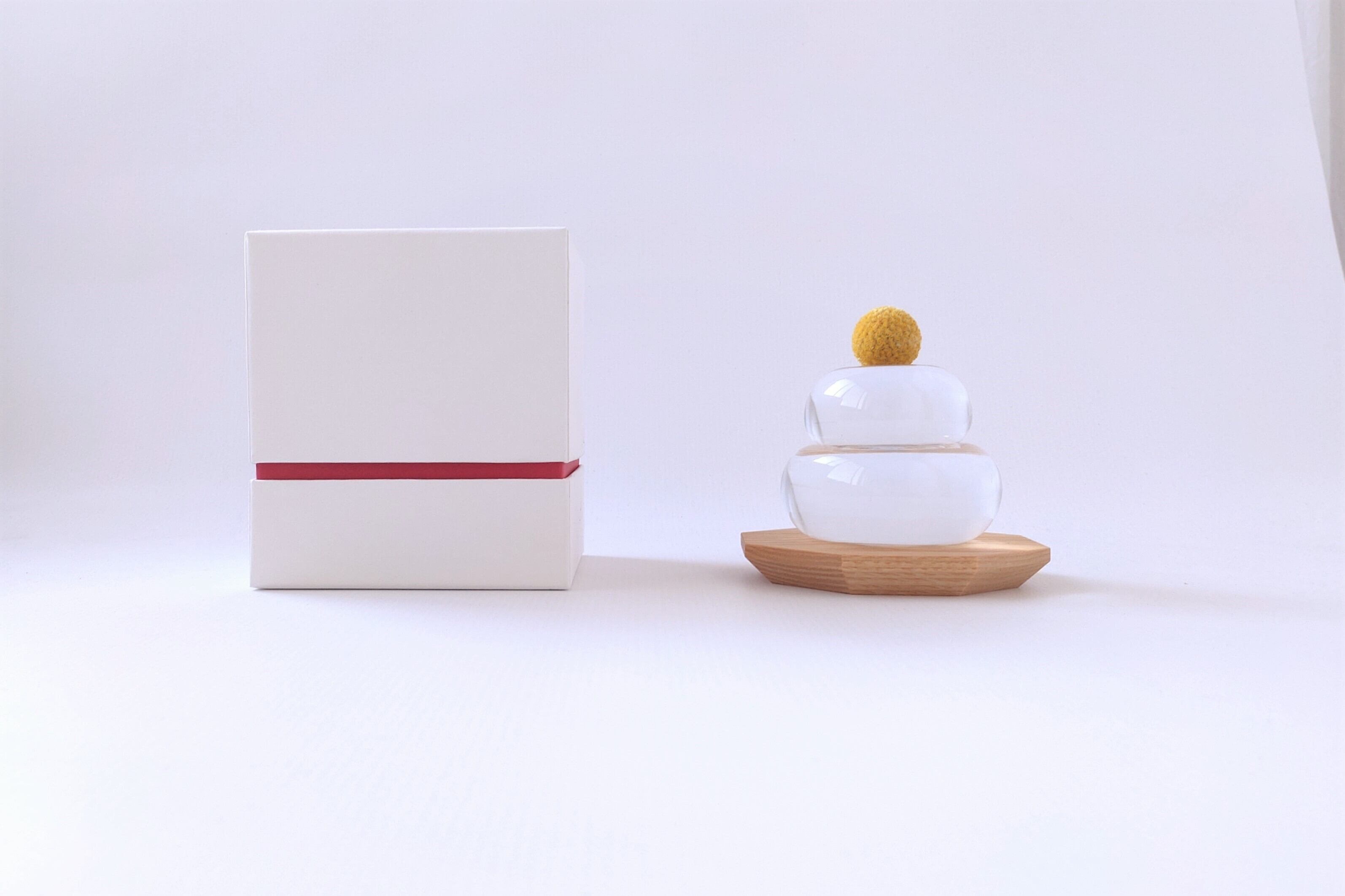 新品未使用　ガラス鏡餅 6bc450f2d92e34ae4521e26e937bd8