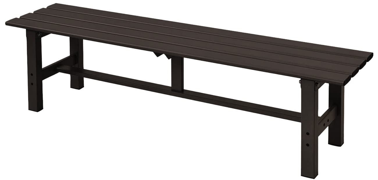 【在庫処分】ガーデンマスター(Gardenmaster) アルミ縁台 幅150×奥行36×高さ40cm ガーデンベンチ ガーデンチェア ベランダ バルコニー 軽量 踏み台 玄関台 お庭 ダークブラウン ABT-150