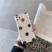 ドット柄 iPhone12ProMax/11Pro/XS/XR/8ケース ベージュ系 かわいい スマホケース・iPhoneケース 女子力UP 韓国ファッション プチプラ 送料無料