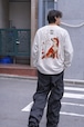 柴犬 バックデザインロングスリーブTシャツ ルーズシルエット