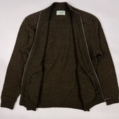 Crocodile クロコダイル ジップアップ ウールニット ジャケット カーディガン サイズ M /オリーブグリーン系