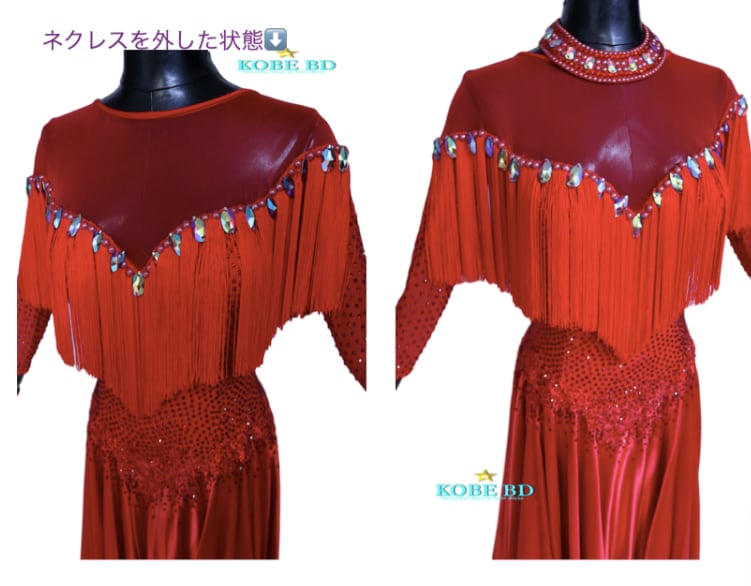 送料無料』レッド×ブラック ラインストーン 花柄 赤 黒 サテン 刺繍