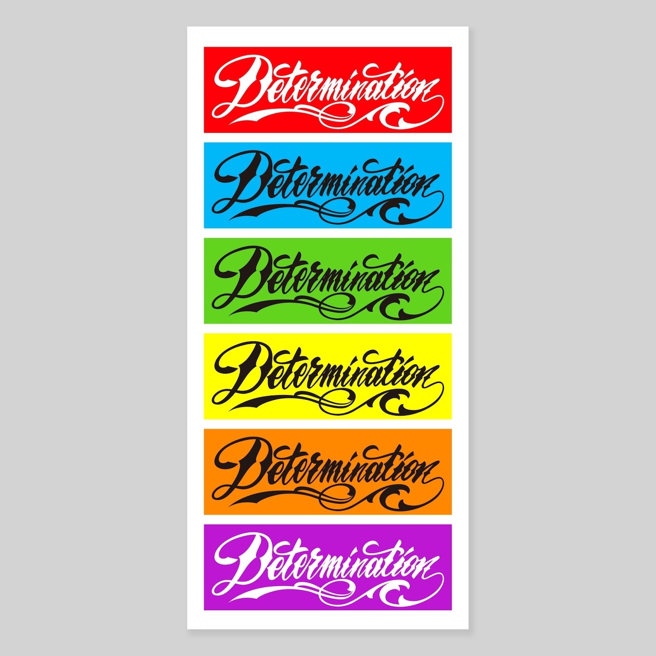 DETERMINATION Logo Sticker Set