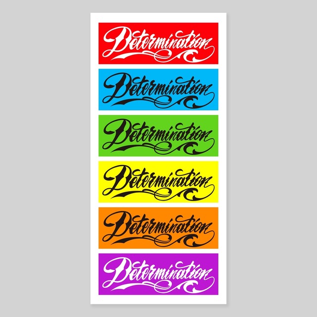 DETERMINATION Logo Sticker Set