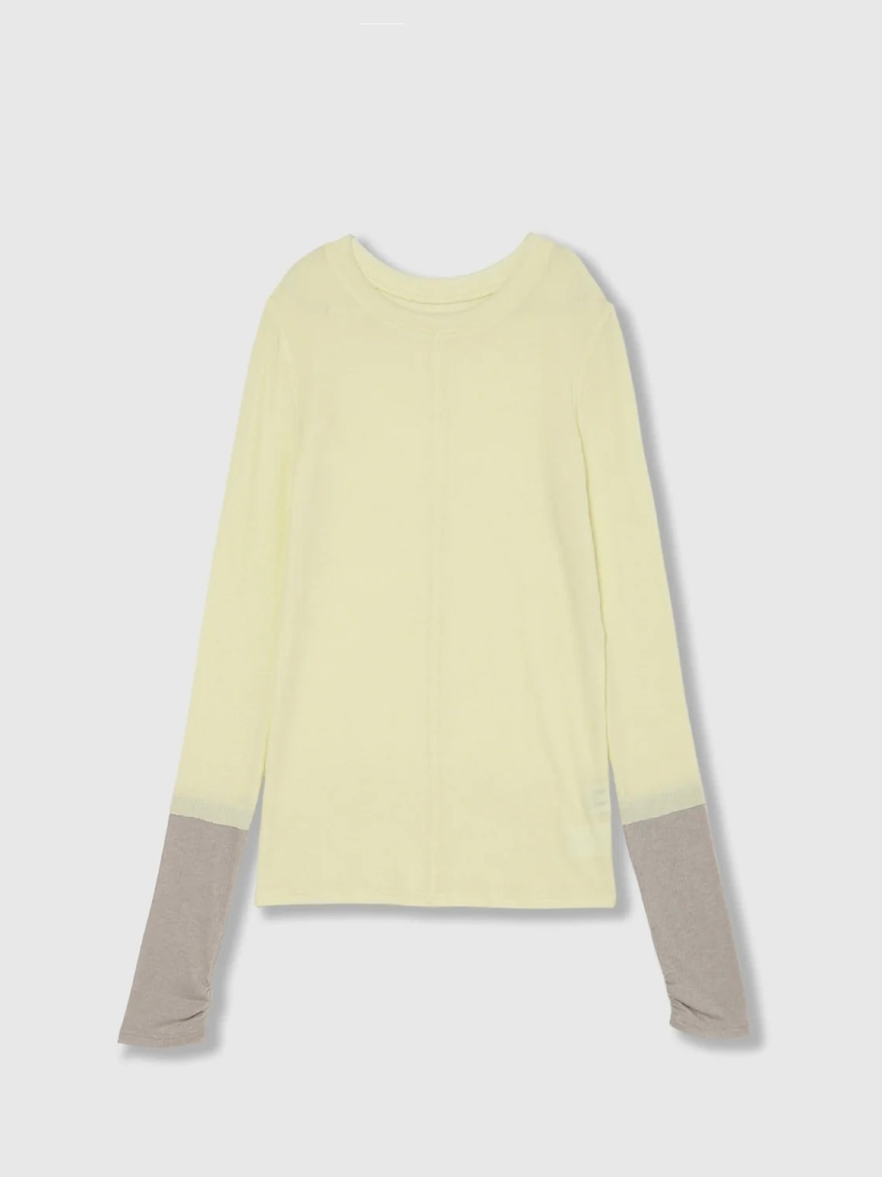 【26AW】THINGS THAT MATTER シングスザットマター / トップス / TWO-TONE SHEER RIBBED TOPS　0586TM0681P - 5