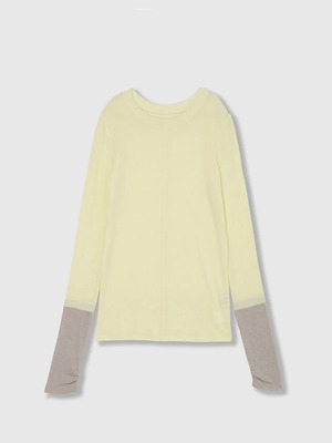 【26AW】THINGS THAT MATTER シングスザットマター / トップス / TWO-TONE SHEER RIBBED TOPS　0586TM0681P