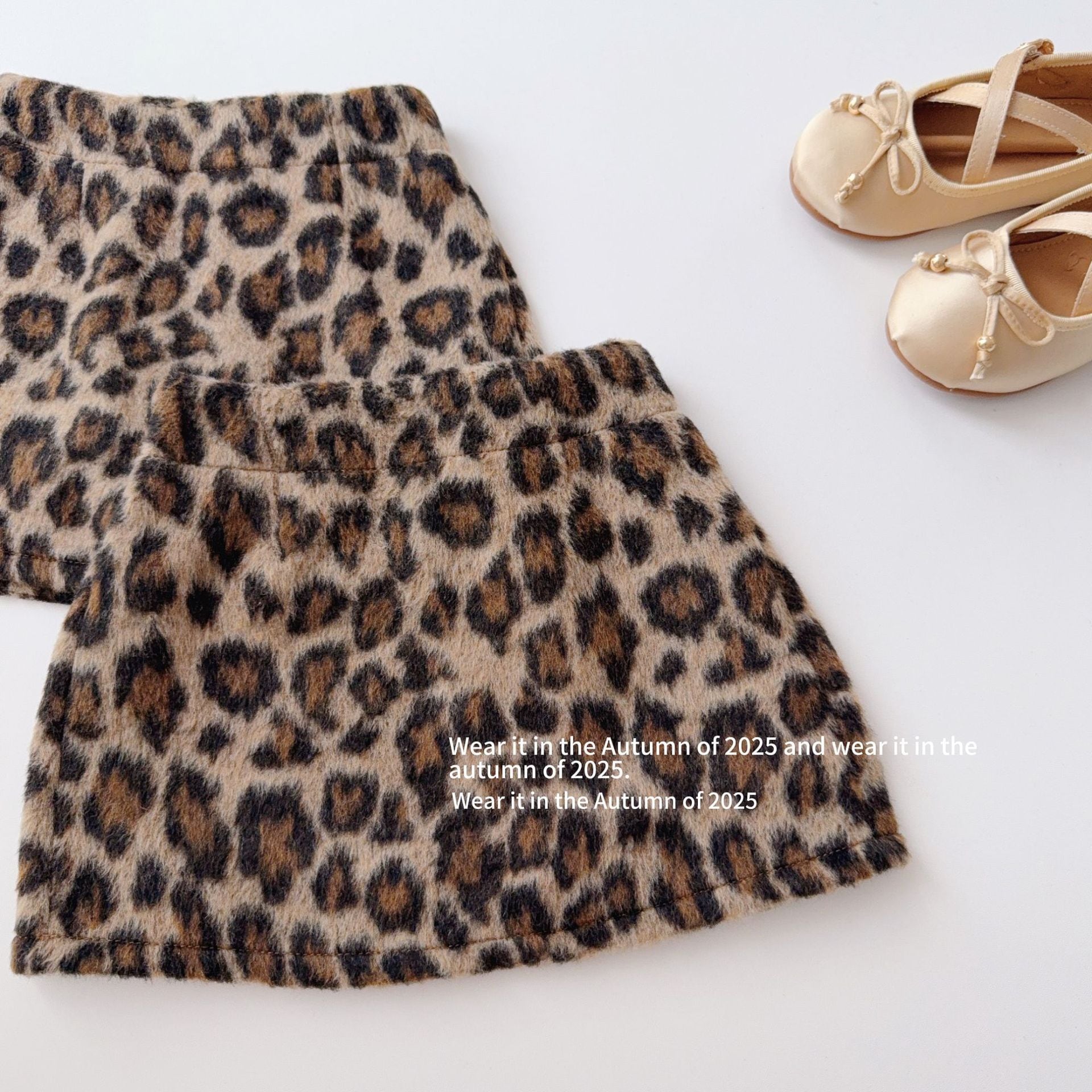 インパン付きレオパードミニスカート