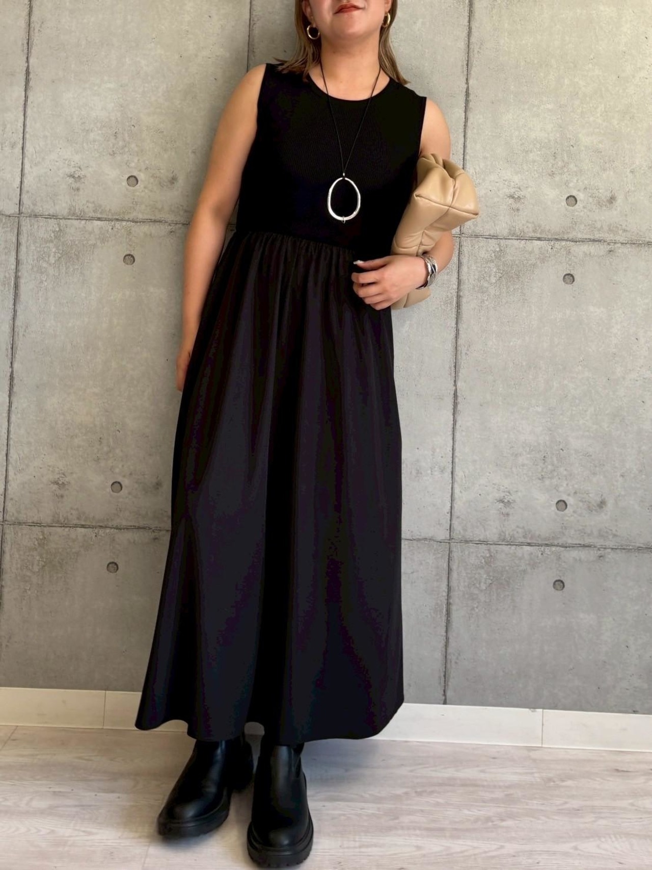 ロージー　Rosiee　R751253  ニット×布帛ドッキングOP