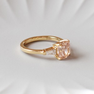 ピンク・ラボグロウンダイヤモンド　リング 18K    YG/PG/WG 【受注生産】