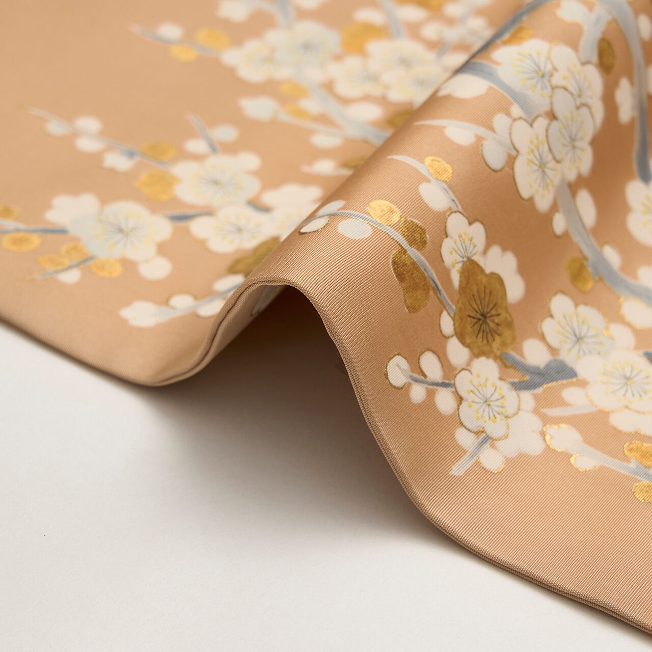 銀座新松 梅の花の模様 手描友禅名古屋帯【中古】 | かわの屋